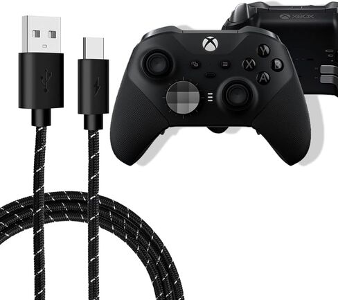 سلك كابل شحن للشاحن لأجهزة Xbox Elite Series S، وXbox Series X، ووحدة التحكم PS 5، ووحدة التحكم اللاسلكية Xbox Elite Series 2، وسلك نينتندو سويتش USB من النوع C (10 أقدام 2 حزمة) in Kuwait