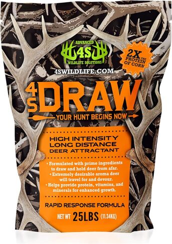 Advanced Wildlife Solutions | 4S Draw | High Intensity Deer Attractant | Long Range Lure| Strong Aroma & Flavor | 2X Protein | No Mixing Required | Rapid Response Formula | Hunting in Saudi Arabia