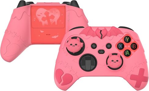 غلاف سيليكون لطيف من سلسلة PlayVital Gothic Imp لجهاز تحكم Xbox Series X & S، غطاء سيليكون مضاد للانزلاق، حافظة سيليكون واقية لجهاز تحكم Xbox Core مع مقابض الإبهام، وردي خوخي in Kuwait