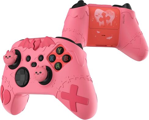 غلاف سيليكون لطيف من سلسلة PlayVital Gothic Imp لجهاز تحكم Xbox Series X & S، غطاء سيليكون مضاد للانزلاق، حافظة سيليكون واقية لجهاز تحكم Xbox Core مع مقابض الإبهام، وردي خوخي in Kuwait