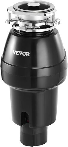 VEVOR Garbage Disposal, 3/4 HP 3260RPM Continuous Feed Food Waste Disposer, 3-Bolt Mount Food Waste Grinding System with Sound Reduction, Power Cord & Splash Guard for Kitchen Sinks in Kuwait