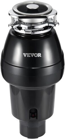 VEVOR Garbage Disposal, 3/4 HP 3260RPM Continuous Feed Food Waste Disposer, 3-Bolt Mount Food Waste Grinding System with Sound Reduction, Power Cord & Splash Guard for Kitchen Sinks in Kuwait