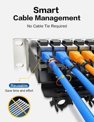 24 Port Patch Panel Cat6A Keystone Patch Panel 1U 19inch Rackmount in Kuwait