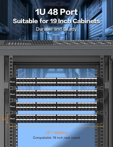24 Port Patch Panel Cat6A Keystone Patch Panel 1U 19inch Rackmount in Kuwait
