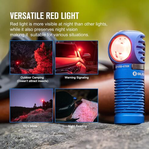 OLIGHT Perun 2 مصباح أمامي صغير 1100 لومن LED، مصباح أمامي قابل لإعادة الشحن مع خيار الضوء الأحمر، رائع للعمل والمشي لمسافات طويلة والتخييم والتسلق (أسود أبيض بارد: 5700~6700K) in Kuwait