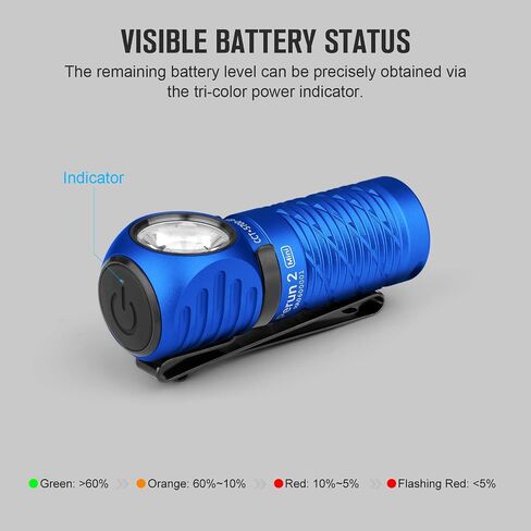 OLIGHT Perun 2 مصباح أمامي صغير 1100 لومن LED، مصباح أمامي قابل لإعادة الشحن مع خيار الضوء الأحمر، رائع للعمل والمشي لمسافات طويلة والتخييم والتسلق (أسود أبيض بارد: 5700~6700K) in Kuwait