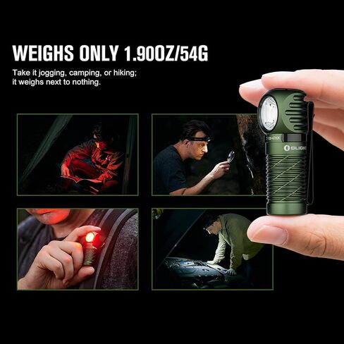 OLIGHT Perun 2 Mini Headlamp 1100 Lumens LED Head Flashlight, Rechargeable Headlight with Red Light Option, Great for Working, Hiking, Camping and Climbing (Black Cool White: 5700~6700K) in Kuwait