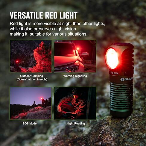 OLIGHT Perun 2 Mini Headlamp 1100 Lumens LED Head Flashlight, Rechargeable Headlight with Red Light Option, Great for Working, Hiking, Camping and Climbing (Black Cool White: 5700~6700K) in Kuwait