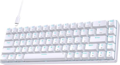 TMKB 60 Percent Keyboard,Gaming Keyboard,LED Backlit Ultra-Compact 68 Keys Gaming Mechanical Keyboard with Separate Arrow/Control Keys, T68SE, Red Switch in Saudi Arabia