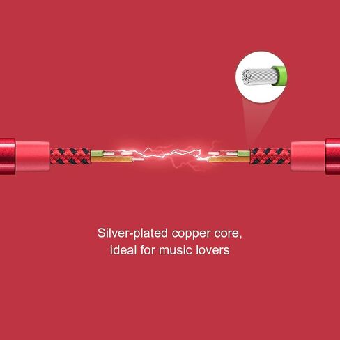 CableCreation 3.5mm Audio Cable 6FT/1.8M, Right Angle Male to Male Auxiliary Stereo HiFi Cable with Silver-Plating Copper Core for Car Stereos, iPhones, Tablets, Speaker, Laptops, 24K Gold Plated in Saudi Arabia
