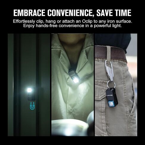 OLIGHT Oclip Mini Rechargeable EDC Clip Flashlight, Black in Saudi Arabia