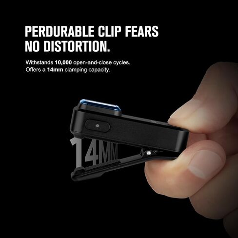OLIGHT Oclip Mini Rechargeable EDC Clip Flashlight, Black in Saudi Arabia