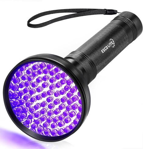 ESCO LITE Escolite UV Flashlight Black Light، 51 LED 395 نانومتر كاشف الضوء الأسود بالأشعة فوق البنفسجية لبول الكلاب وبقع الحيوانات الأليفة وحشرات السرير in Kuwait