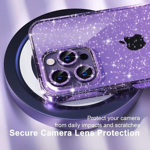 Choiche for iPhone 16 Plus Case Clear Women Girly (Glitter Clear) | Cute Glitter Bling Sparkly Phone Case, [2 x Diamond Camera Lens Protectors] [2 x Tempered Glass Screen Protectors] 6.7-inch in Saudi Arabia