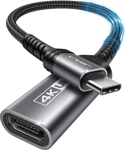 JSAUX USB C to HDMI Adapter, 4K USB Type-C to HDMI Female Adapter [Thunderbolt 3 Compatible] for iPhone 15 Pro, MacBook Pro/Air, Surface, Samsung Galaxy S21 S20 Ultra S10 S9 S8, Dell XPS 15-Grey in Kuwait