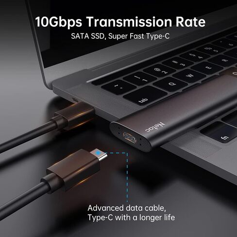 Netac 2TB Portable SSD USB 3.2 Gen 2 (10 Gbps, Type-C) External Solid State Drive Backup Slim Portable Drive for File Storage/Business Travel Essential, Rapid Read & Write Low Noise, Zslim in Saudi Arabia