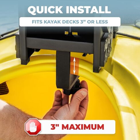 Jon Boat Rod Holder and Storage Organizer - John Boat Accessories for Fishing - Fits Gunnels Up to 2.5" Thick Regular in Saudi Arabia