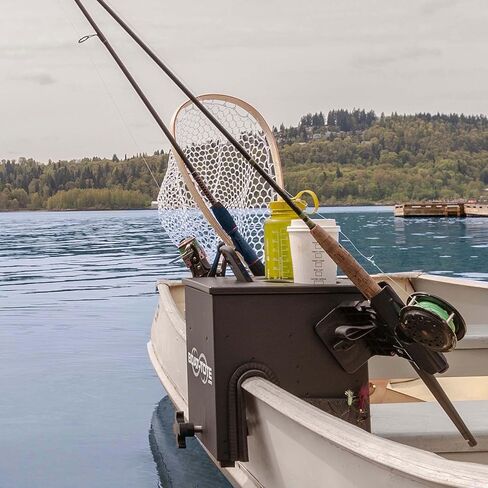 Jon Boat Rod Holder and Storage Organizer - John Boat Accessories for Fishing - Fits Gunnels Up to 2.5" Thick Regular in Saudi Arabia