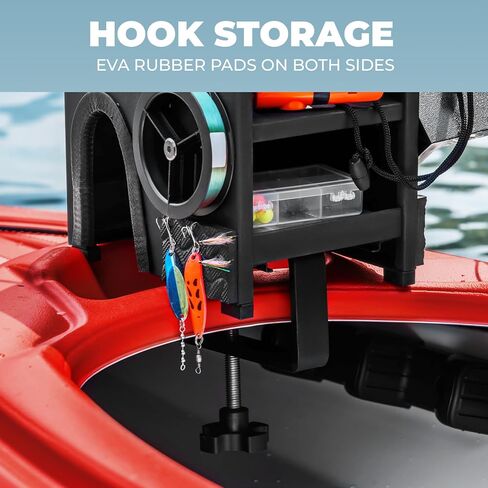 Jon Boat Rod Holder and Storage Organizer - John Boat Accessories for Fishing - Fits Gunnels Up to 2.5" Thick Regular in Saudi Arabia