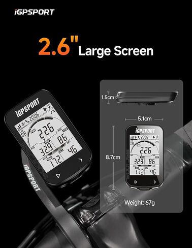 كمبيوتر iGPSPORT BSC100S لاسلكي للدراجة/الدراجة، شاشة LCD 2.6 بوصة قابلة لإعادة الشحن ومضاد للماء ونظام تحديد المواقع لركوب الدراجات in Kuwait