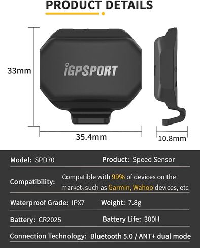 كمبيوتر iGPSPORT BSC100S لاسلكي للدراجة/الدراجة، شاشة LCD 2.6 بوصة قابلة لإعادة الشحن ومضاد للماء ونظام تحديد المواقع لركوب الدراجات in Kuwait