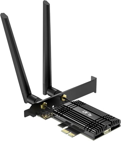 بطاقة PCIe WiFi 6E، محول بطاقة الشبكة AX210 لألعاب الكمبيوتر، بلوتوث 5.3، ثلاثي الموجات (802.11ax) 5400 ميجابت في الثانية 6 جيجا هرتز بطاقات LAN لاسلكية مع MU-MIMO، OFDMA، تدعم Windows 10/11 (64 بت) in Kuwait