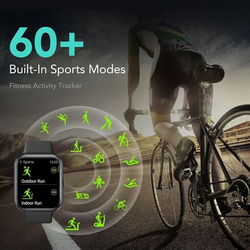 SKG Smart Watch for Men Women Android iPhone with Alexa Built-in & Bluetooth Call(Answer/Make Call) 1.69" Fitness Tracker with IP68 Waterproof, 60+ Sports, Heart Rate SpO2 Monitor, V7 Pro in Saudi Arabia