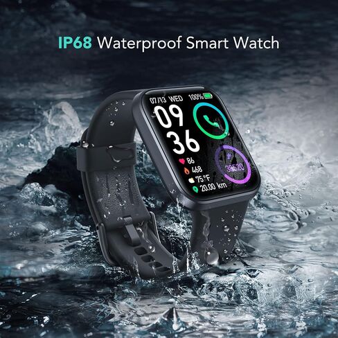 SKG Smart Watch for Men Women Android iPhone with Alexa Built-in & Bluetooth Call(Answer/Make Call) 1.69" Fitness Tracker with IP68 Waterproof, 60+ Sports, Heart Rate SpO2 Monitor, V7 Pro in Saudi Arabia
