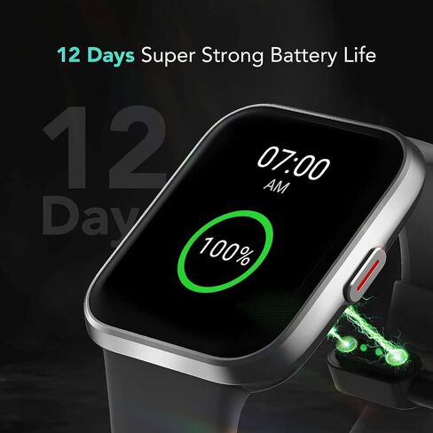 SKG Smart Watch for Men Women Android iPhone with Alexa Built-in & Bluetooth Call(Answer/Make Call) 1.69" Fitness Tracker with IP68 Waterproof, 60+ Sports, Heart Rate SpO2 Monitor, V7 Pro in Saudi Arabia