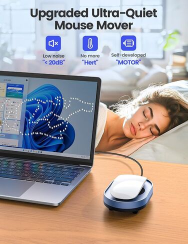 محرك ماوس Vaydeer غير قابل للاكتشاف، جهاز M4 Mouse Jiggler مع مفتاح تشغيل/إيقاف، محاكاة حركة الماوس الهزاز بدون سائق لإيقاظ الكمبيوتر، هدية عيد الميلاد ورأس السنة الجديدة مثالية للرجال/النساء in Kuwait
