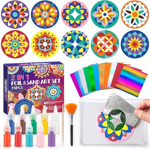 Sand Art Kits for Kids, Princess & Castle Painting Sand Kits for Girls, 14 Colored Sands kit - DIY Crafts Set for Girls and Boys Ages 4-8, Art Projects and Ideal Gifts for 8-12 in Saudi Arabia