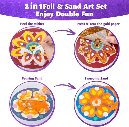 Sand Art Kits for Kids, Princess & Castle Painting Sand Kits for Girls, 14 Colored Sands kit - DIY Crafts Set for Girls and Boys Ages 4-8, Art Projects and Ideal Gifts for 8-12 in Saudi Arabia
