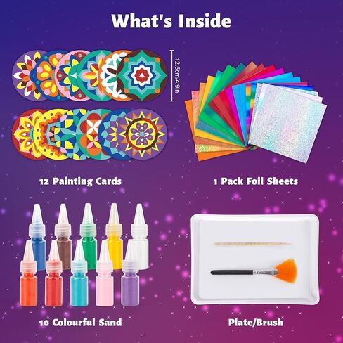 Sand Art Kits for Kids, Princess & Castle Painting Sand Kits for Girls, 14 Colored Sands kit - DIY Crafts Set for Girls and Boys Ages 4-8, Art Projects and Ideal Gifts for 8-12 in Saudi Arabia