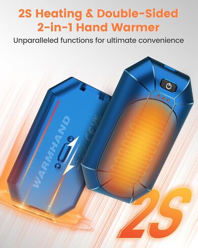 2 Pack AI Hand Warmer Rechargeable, Portable Electric Hand Warmers Reusable, USB Handwarmers, Outdoor/Indoor/Work/Studying/Camping/Hunting/Golf/Pain Relief/Game/Warm Gifts for Men Women Kids in Saudi Arabia