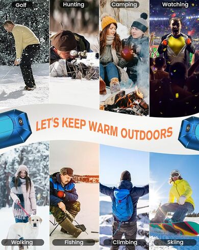 2 Pack AI Hand Warmer Rechargeable, Portable Electric Hand Warmers Reusable, USB Handwarmers, Outdoor/Indoor/Work/Studying/Camping/Hunting/Golf/Pain Relief/Game/Warm Gifts for Men Women Kids in Saudi Arabia