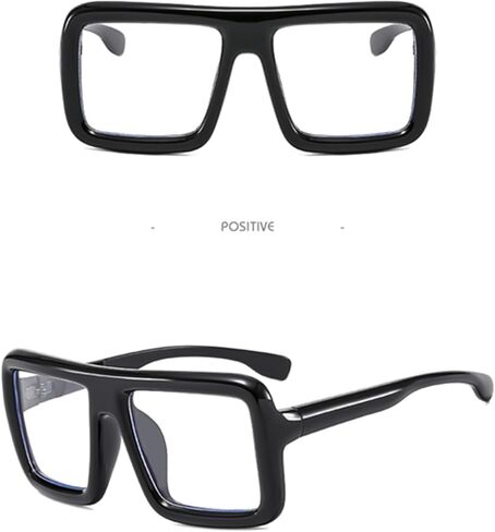 LASPOR Oversized Thick Glasses for Women Men Square Frame Old Man Halloween Nerd Costume Cosplay Accessory in Kuwait