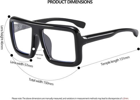 LASPOR Oversized Thick Glasses for Women Men Square Frame Old Man Halloween Nerd Costume Cosplay Accessory in Kuwait