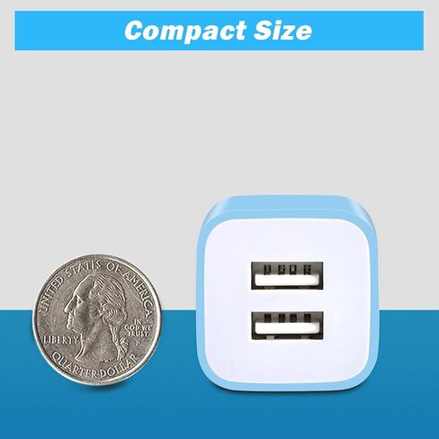 USB Charger Block, 4Pack 2.1A Dual Port USB Wall Charger Plug Power Adapter in Saudi Arabia