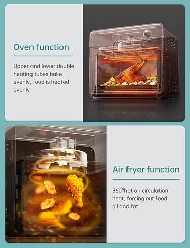 Neretva [21 QT& 6-in-1] Toaster Oven & Air Fryer, Compact Toaster Ovens Countertop with 5 Slices 1500W Rapid Heat Air Fryer Toaster Oven Combo Stainless Steel for Bake/Toast/Broil/Air Fryer/Defrost in Saudi Arabia