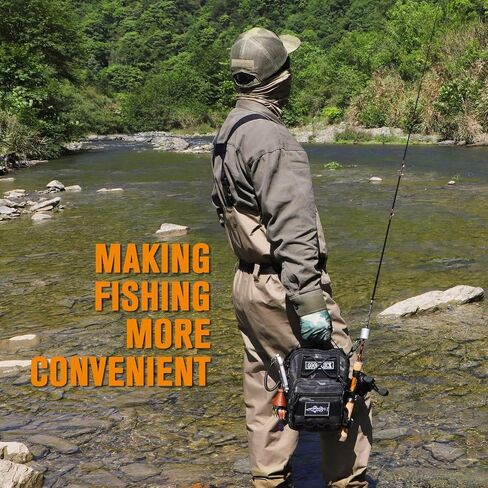 Dovesun Small Fishing Backpack, Fly Fishing Sling Pack Waterproof Fishing Backpack with Tackle Boxes Fishing Tackle Bag in Saudi Arabia