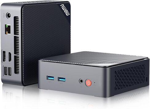 AWOW Mini PC N100, AK10 Pro 8GB RAM 256GB M.2 SSD Mini Computers Intel Alder Lake N100(3.4GHz), Mini Desktop Computer 4K Dual Display/WiFi/BT/USB3.2/Gigabit Ethernet for Office, Home, Business in Kuwait