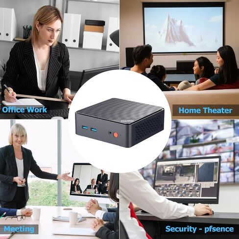 AWOW Mini PC N100, AK10 Pro 8GB RAM 256GB M.2 SSD Mini Computers Intel Alder Lake N100(3.4GHz), Mini Desktop Computer 4K Dual Display/WiFi/BT/USB3.2/Gigabit Ethernet for Office, Home, Business in Kuwait