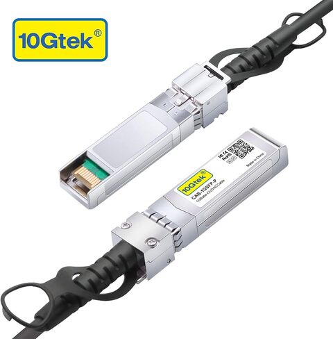 كابل 10Gtek 25G SFP28 SFP+ DAC - 25GBASE-CR SFP28 إلى SFP28 كابل Twinax النحاسي السلبي المباشر لـ Cisco SFP-H25GB-CU3M، Ubiquiti UC-DAC-SFP28، Supermicro والمزيد، 3 أمتار (10 أقدام) in Kuwait
