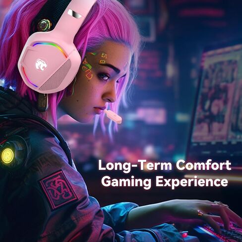 A36 Gaming Headset with Microphone for Pc, Xbox One Series X/s, Ps4, Ps5, Switch, Stereo Wired Noise Cancelling Over-Ear Headphones with Mic for Computer, Laptop, Mac, Nintendo, Gamer (Blue) in Saudi Arabia