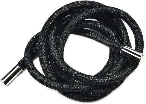Popular Apparel 138 cm Round AB Rhinestone Rope Diamond Tube Trimming DIY Trouser Hoodie Drawstring Garment Accessories Belt (AB Color, 138cm) in Kuwait