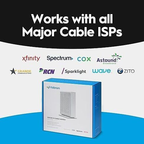 Hitron CODA56 Multi-Gigabit DOCSIS 3.1 Modem | 2.5 Gbps Max Internet Speeds | Certified with Xfinity, Charter Spectrum, Cox & More | 2.5 Gbps Ethernet Cable Modem (Renewed) in Saudi Arabia