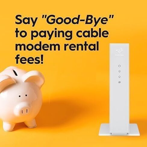 Hitron CODA56 Multi-Gigabit DOCSIS 3.1 Modem | 2.5 Gbps Max Internet Speeds | Certified with Xfinity, Charter Spectrum, Cox & More | 2.5 Gbps Ethernet Cable Modem (Renewed) in Saudi Arabia