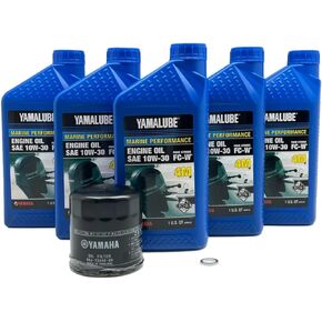 YAMAHA Original OEM Yamalube LUB-MRNMR-KT-10 F150-F200 4Cyl Oil Change Kit W/Yamaha OEM Filter Part #69J-13440-04-00 in Kuwait
