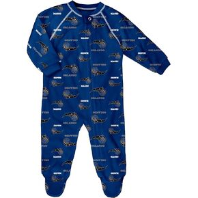 NBA Brand Infant NBA Magic Sleepwear All Over Print Zip Up Coverall, 12 Months, Bright Blue