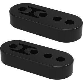 Exhaust Hangers Rubber Muffler Hanger 4 Holes Adjustable Universal Insulator Bushing Shock Absorber Bracket for Car Truck SUV, 2PCS Black 0.47 Inch